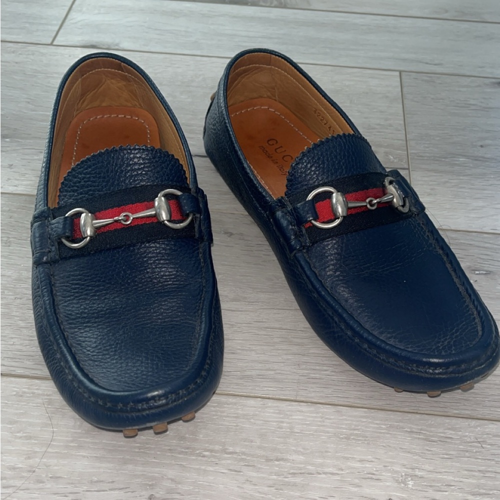 Gucci navy men’s loafers